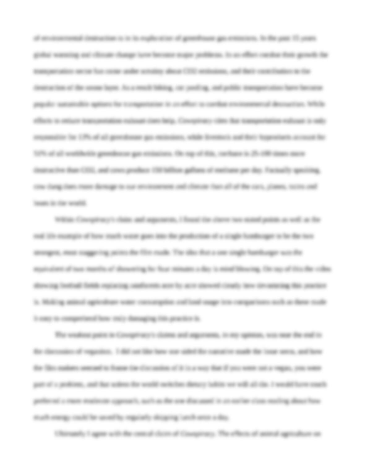 Summary of cowspiracy picture