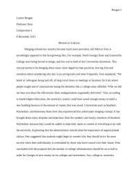 Rhetorical Analysis