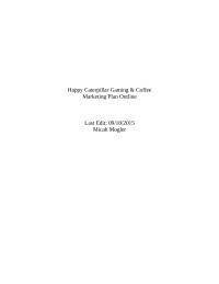 Coffee and gaming Marketing Plan