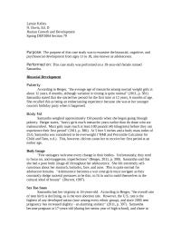 Adolescents Case Study