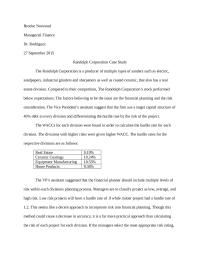 Randolph Corporation Case