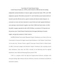 Case Study of United Natural Foods, Inc