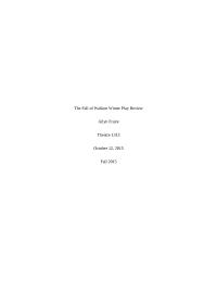 The Fall of Wallace Winter Play Review
