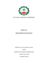 ARGUMENTATIVE ESSAY: Capital Punishment should be abolished and not re-implemented