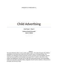 Advertising to Children