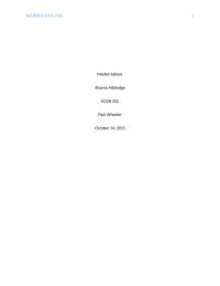 Market Failure MARKET