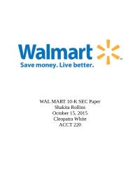 WAL MART 10-K SEC Paper