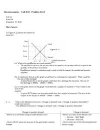 Macroeconomics – Fall 2015 – Problem Set #1