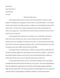 Media and Violence Essay