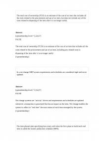 Operation Management 539 Quiz