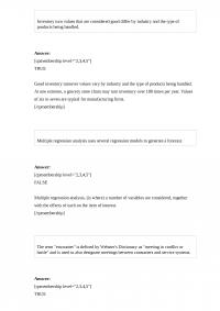 Operation Management 861 Final