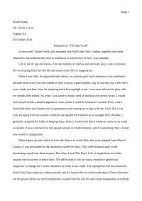 Response of “This Boy’s Life”