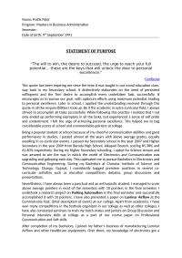 STATEMENT OF PURPOSE EXAMPLE