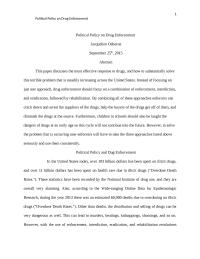 Political Policy on Drug Enforcement