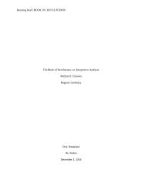 Book of Revelations Research Essay