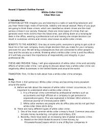 Round 3 Speech Outline Format White-Collar Crime