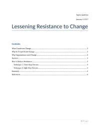 What Constitutes Change