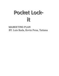 Marketing project: Pocket Lock-it