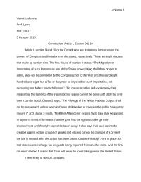 U.S. Constitution Article 1, Section 9 and 10