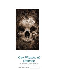 One Witness of Defense