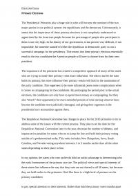 Elections Essay
