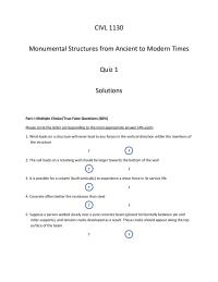 Hkust Civil1130 Quiz 1 With Solution