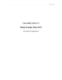 Being Strategic About EEO