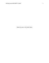 Maternity Leave in the United States