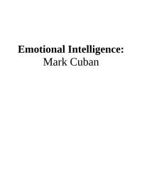 Mark Cuban: Emotional Intelligence