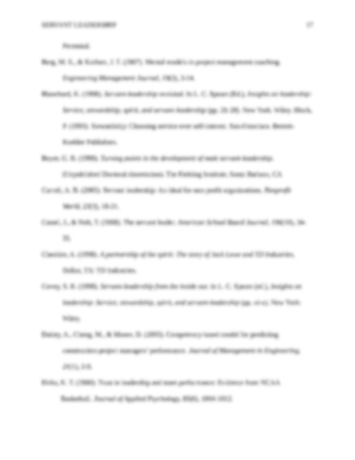 Servant Leadership | Get 24/7 Homework Help | Online Studying Solution