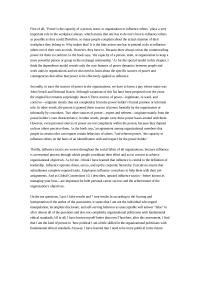 Power in the Organizations