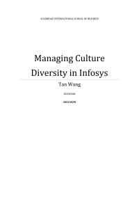 Managing Culture Diversity in Infosys