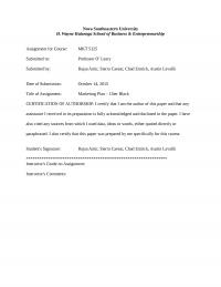 Marketing Plan – Uber Black