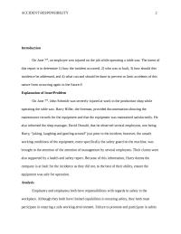 Critical Analysis: ACCIDENT RESPONSIBILITY