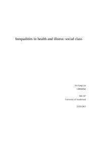 Inequalities in health and illness-social class