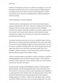 Traditional, Alternative, and Buzz Marketing