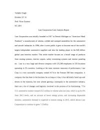 Case Analysis Lear Corp