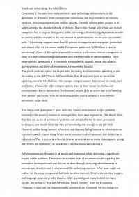 Youth and Adveritising effects