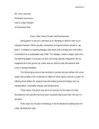 Urban Studies Green Technology