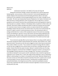 Espm 161 Ecofeminism