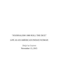 Journalism 1000 Roll the dice