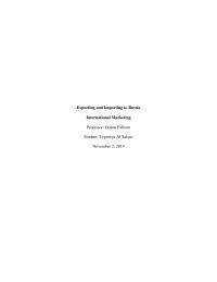 Exporting and Importing to Russia