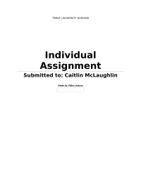 ADMN 2100 Individual Assignment