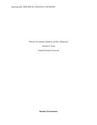 Process of Creating a Business