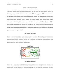 Soccer – The beautiful game