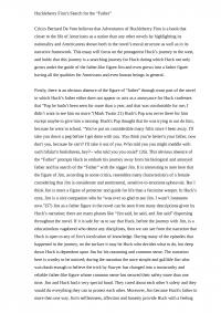 Huckleberry Finn’s Search for the “Father”