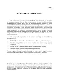 Ben & Jerry’s Homemade – Buyout Case