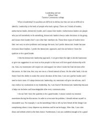 Leadership and me