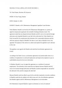 Shankle vs B-G Maintanence Management Appellate Court Decision
