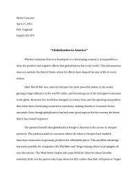 Globalization in America